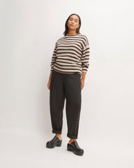 The Cocoon Crew in Alpaca | Heathered Black / Cafe Creme / Bone