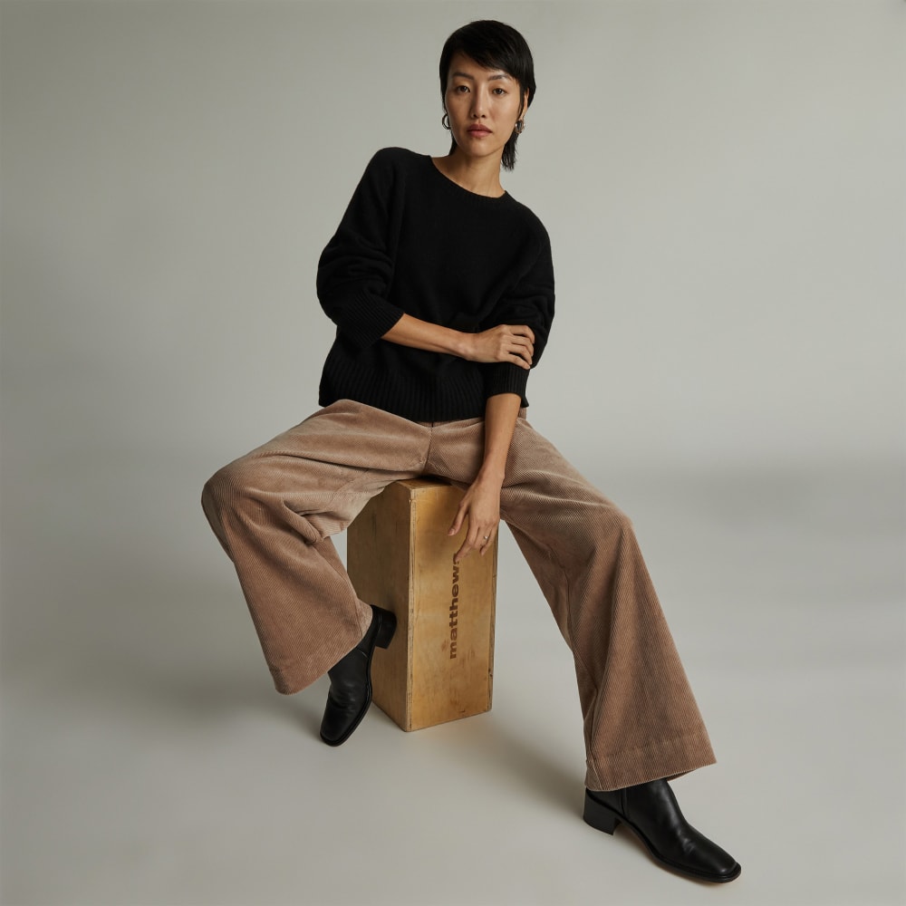 The Everyone Cashmere Crew | Black