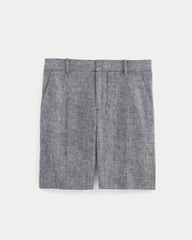 The 7" Linen Trouser Short | Navy Chambray