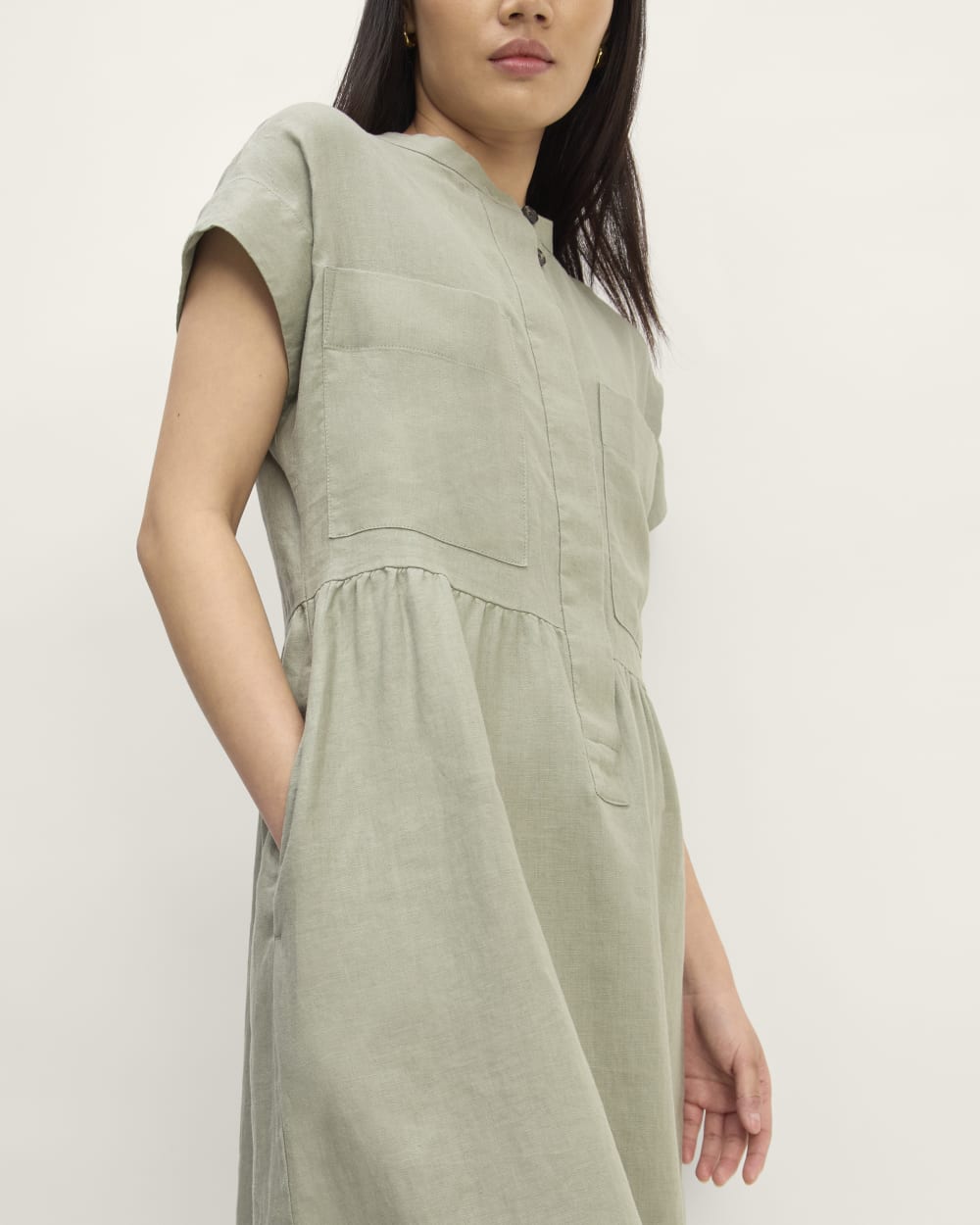 The Craft Dress in Linen | Sage Green