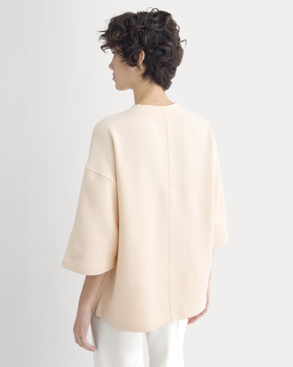 Lightweight Terry Oversized Tee | Parchment