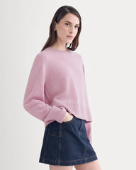 The Boxy Crew in Cashmere | Lilac Crush