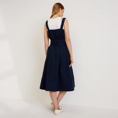 The Organic Cotton Herringbone Dress | Navy