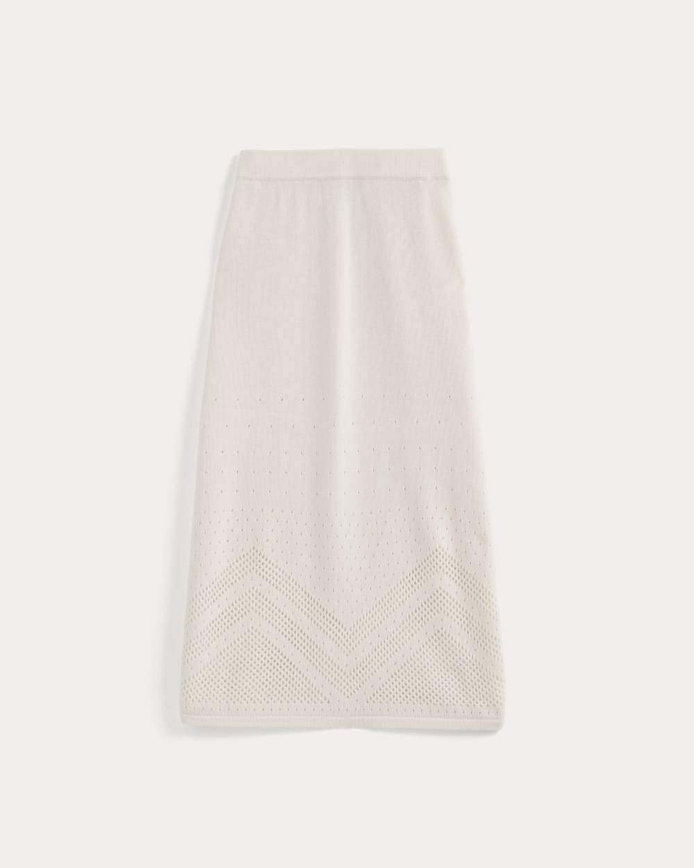 Lace-Knit Maxi Skirt | Bone
