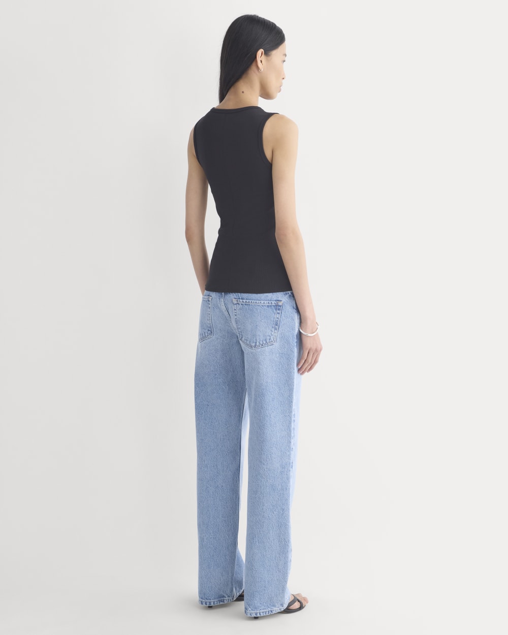 Luxe Rib Side Snap Tank | Black