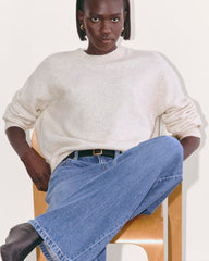 The Cocoon Crew in Plush Cotton | Heathered Oat
