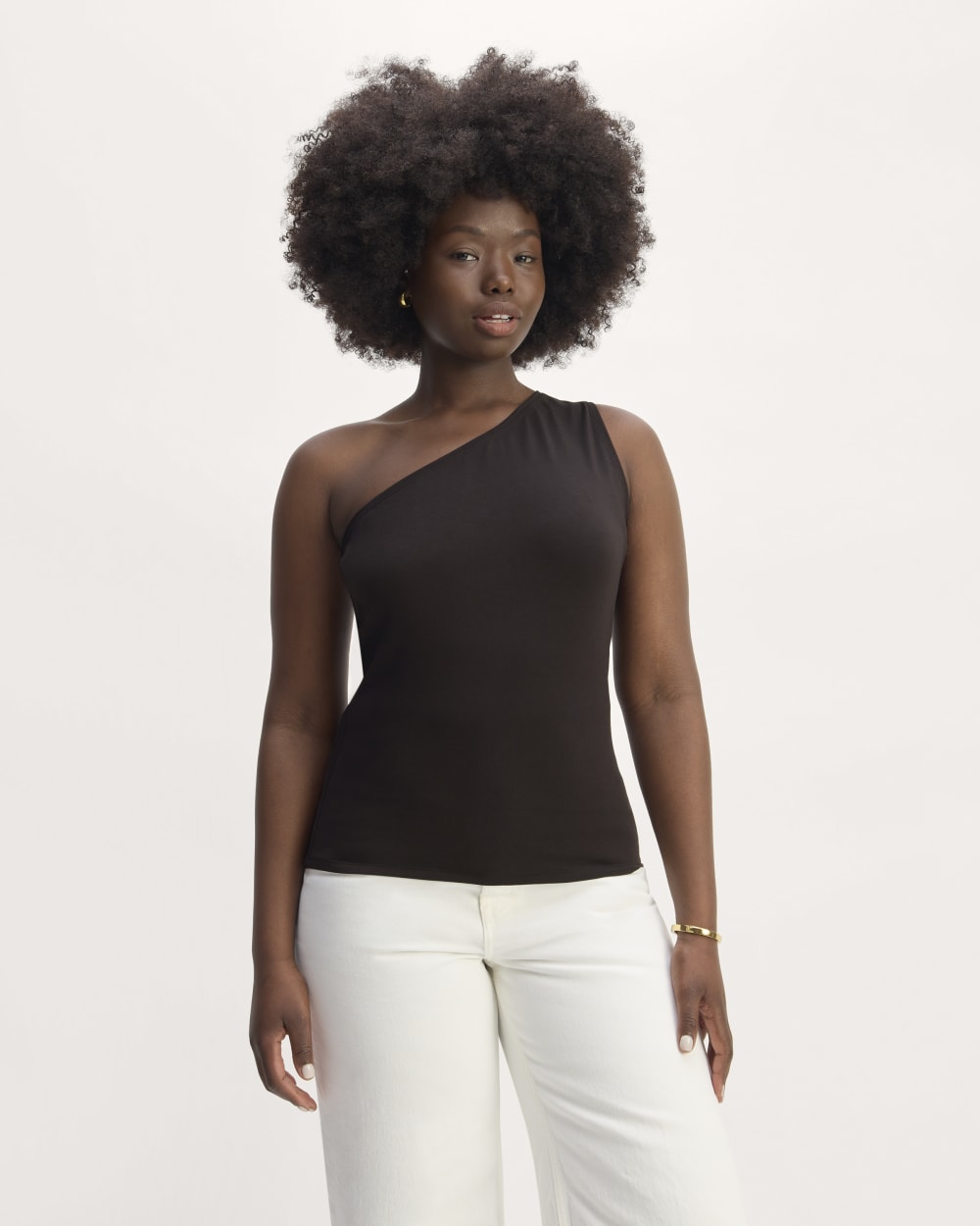The Form One-Shoulder Tank | Black