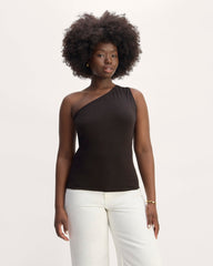 The Form One-Shoulder Tank | Black