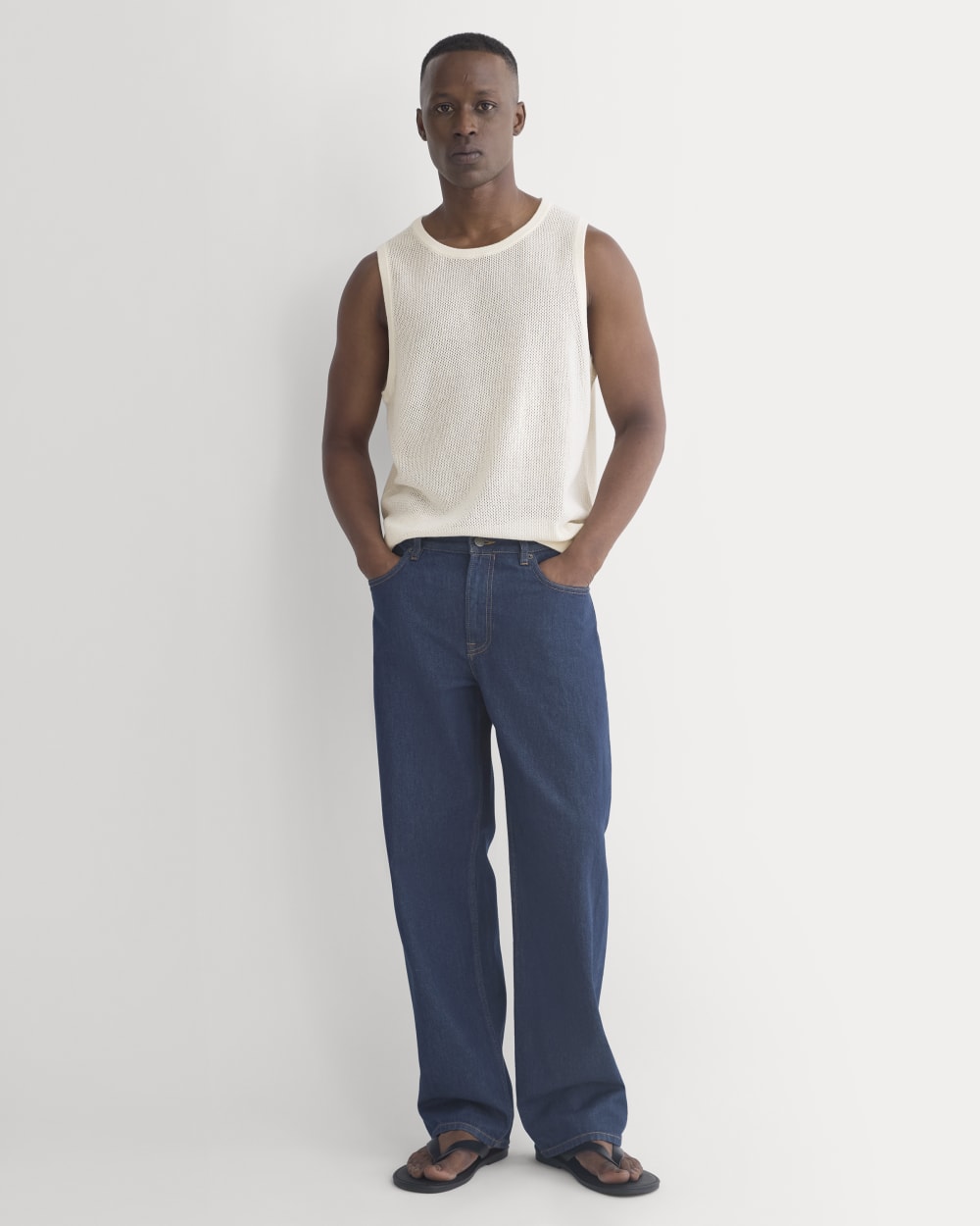 Textured Knit Tank | Bone