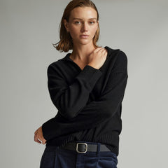 The Cashmere Polo | Black