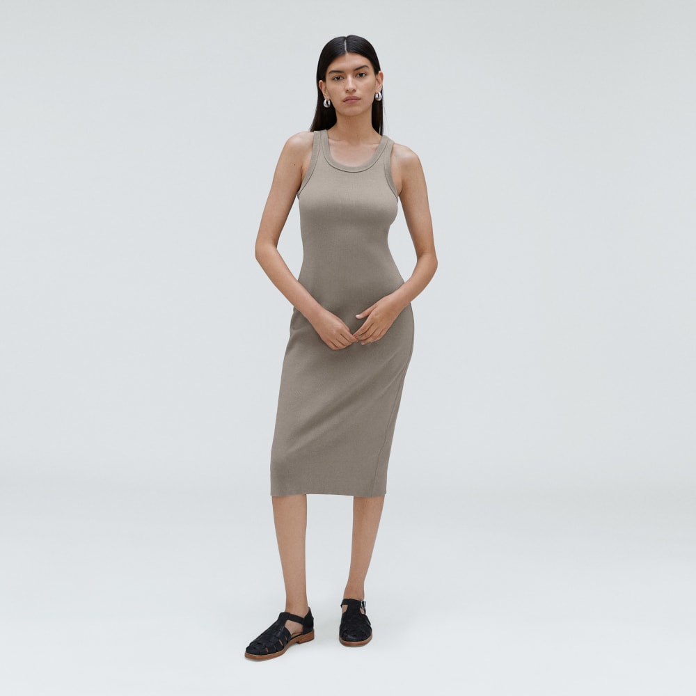 The '90s Rib Dress | Clay