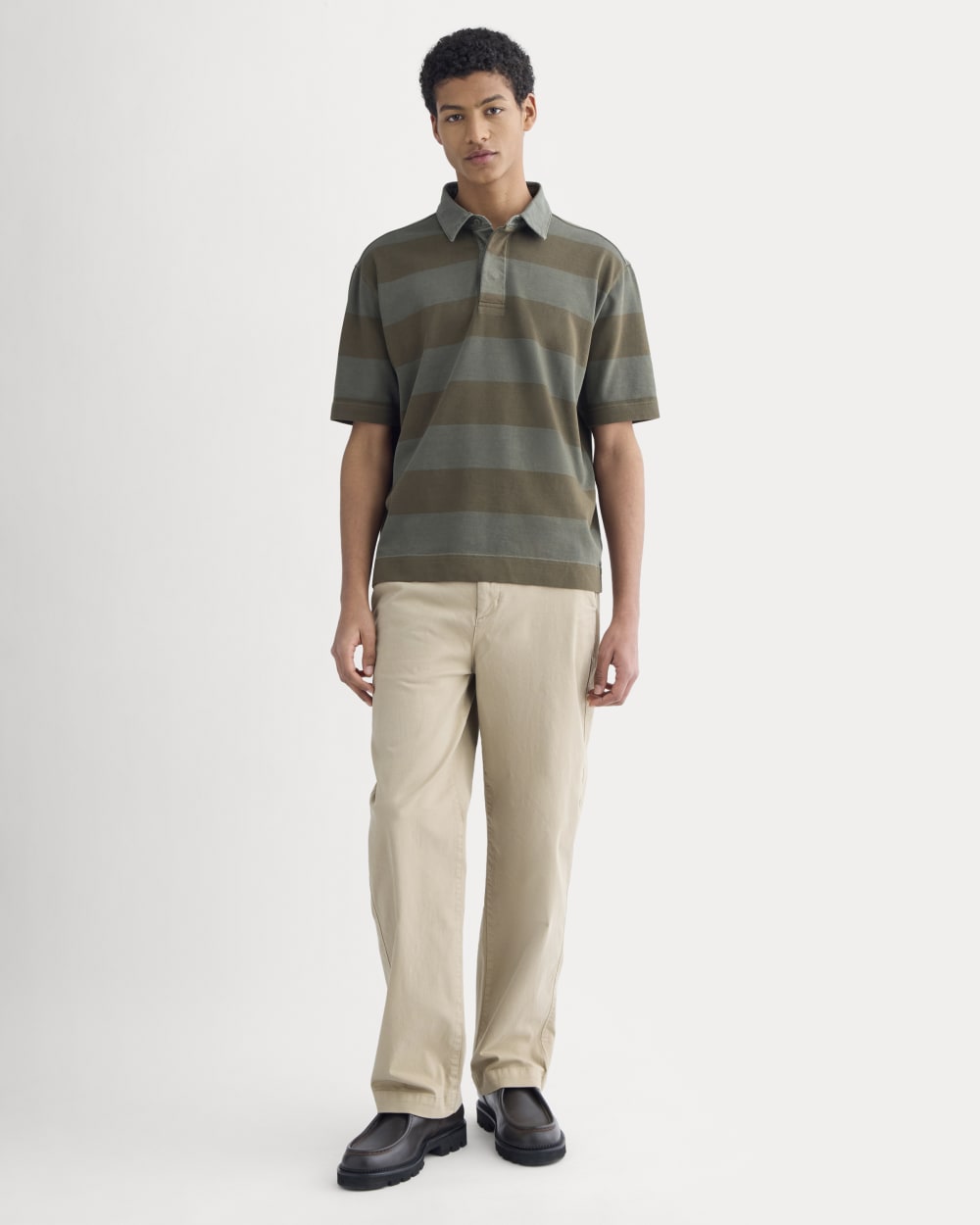 Vintage Rugby Polo | Overdye Olive Night