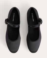 The Day Buckle Mary Jane | Black Satin