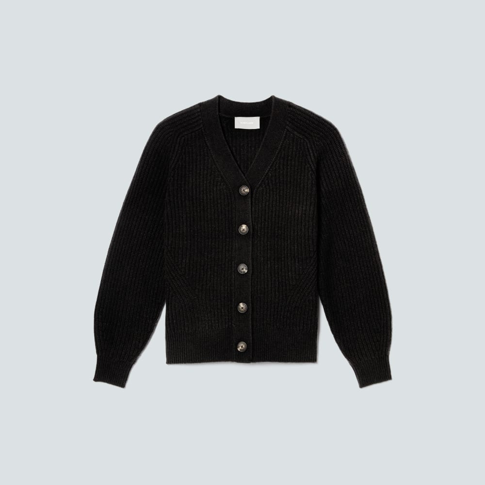 The Felted Merino Cardigan |  Black