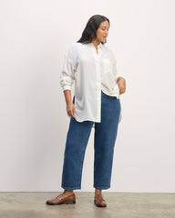 The Boyfriend Shirt in Washable Silk | Off-White