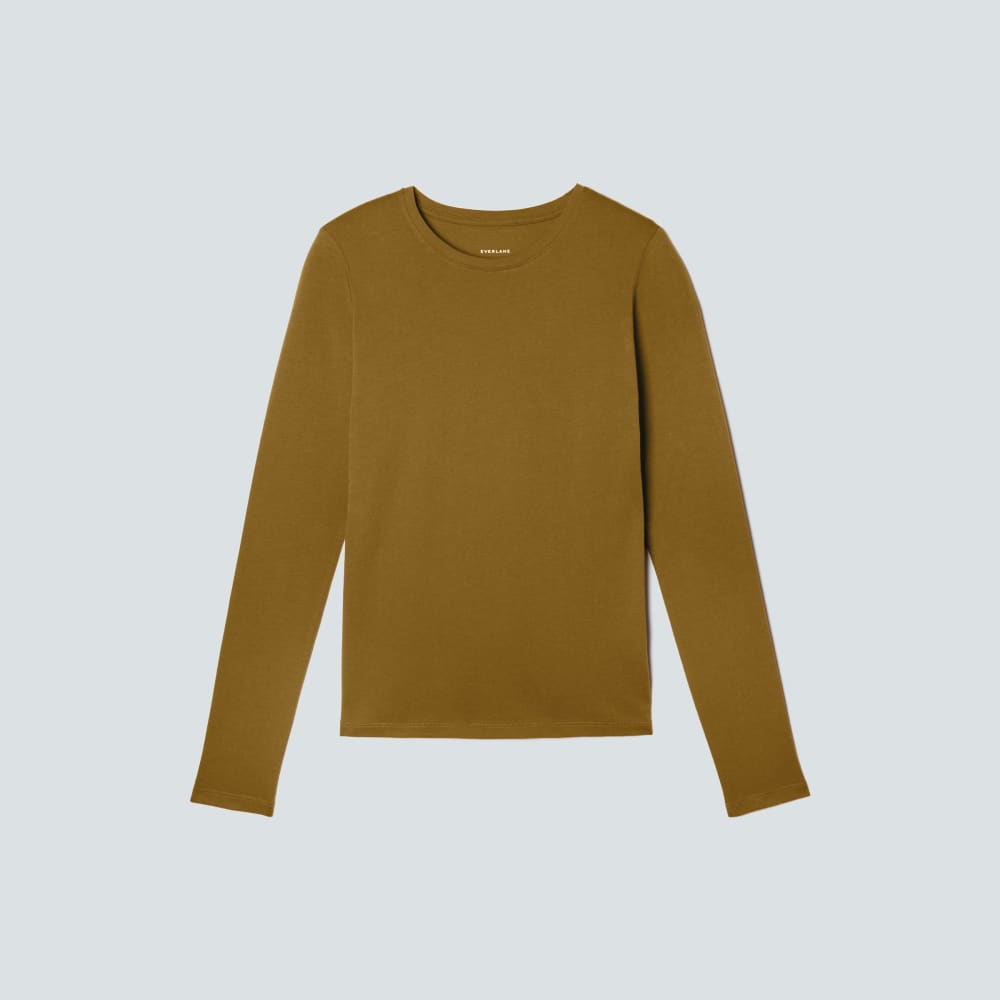 The Organic Cotton Long-Sleeve Crew | Tapenade