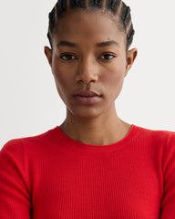 The Sweater Tee in Ultrasoft Merino | Classic Red