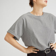 The Organic Cotton Raglan Tee |  Heathered Grey