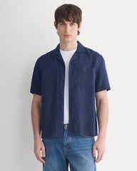 Linen Resort Shirt |  Navy