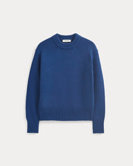 Oversized Cocoon Crew in Elevated Cotton | Estate Blue