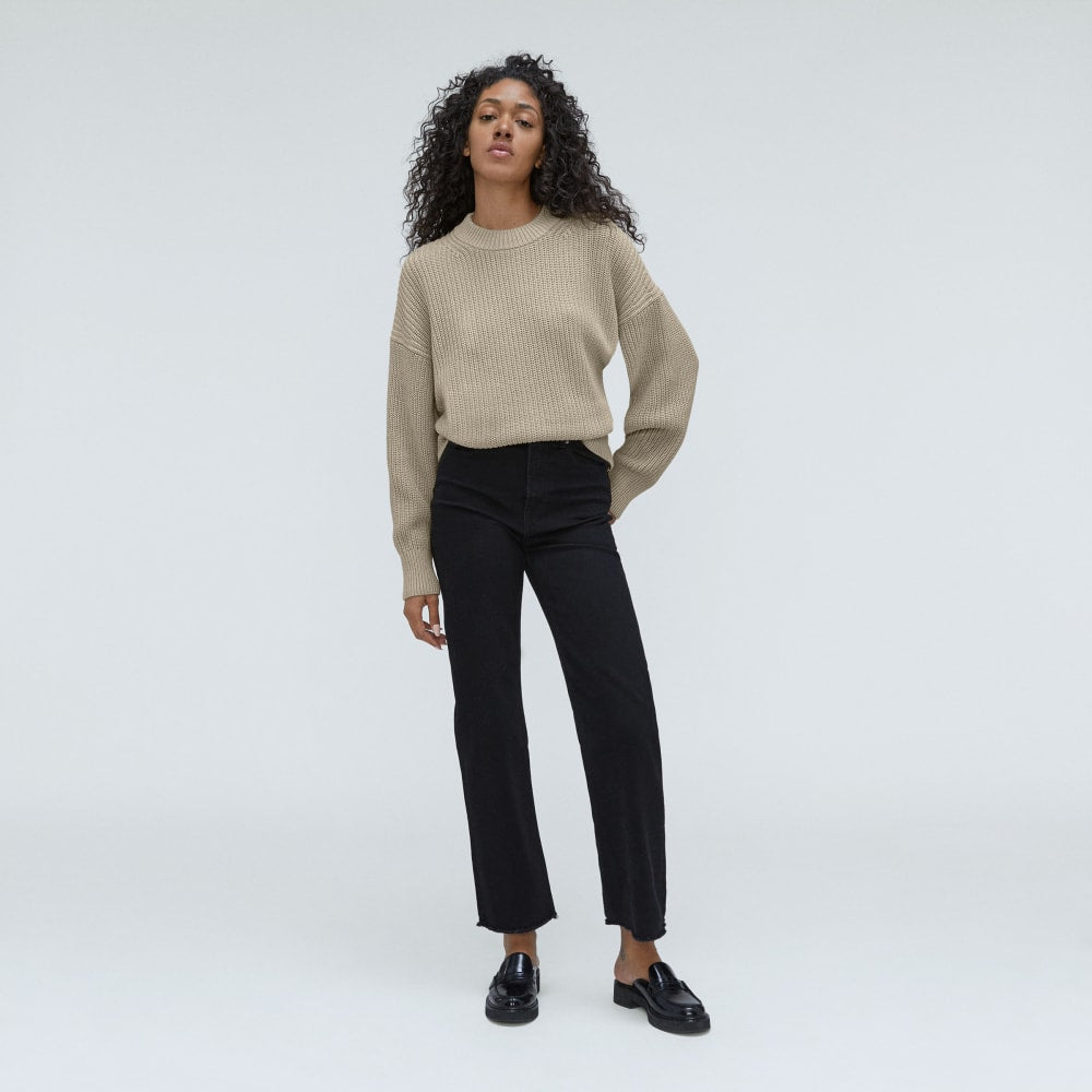 The Texture Cotton Crew | Trench Coat Khaki