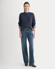 The Cocoon Crew in Wool Cashmere | Indigo