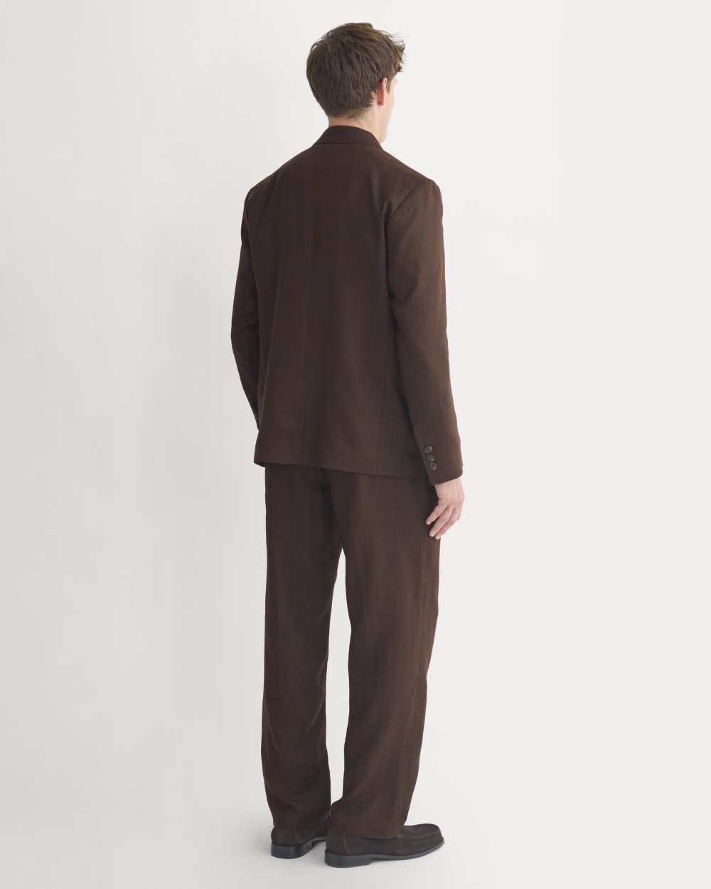 Soyeux Linen Linen Blazer | Dark Brown