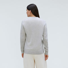 The Everyone Cashmere Crew | Pale Heather Grey