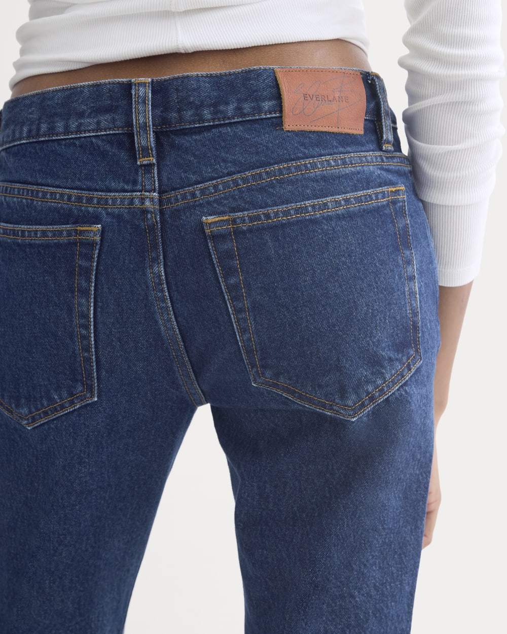 Everlane x Elena Bonvicini Highland Low-Rise Cigarette Jean | Deep Bay Indigo