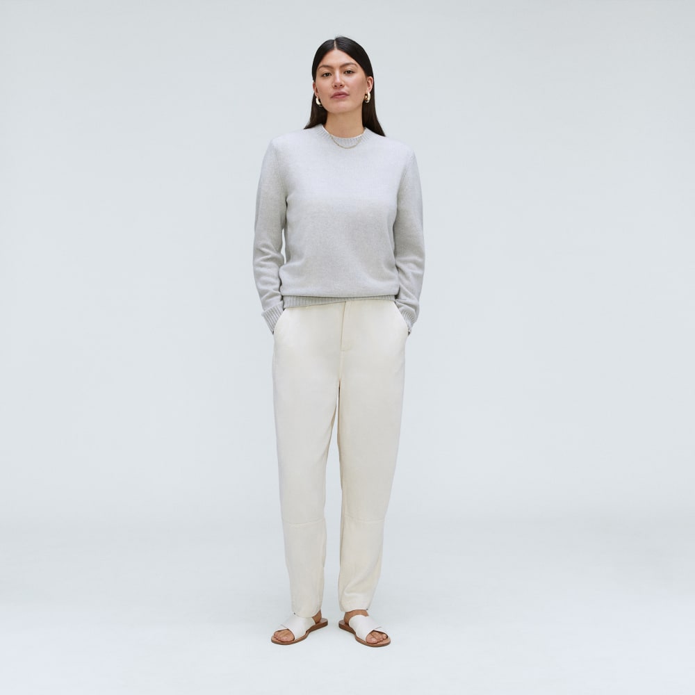 The Everyone Cashmere Crew | Pale Heather Grey