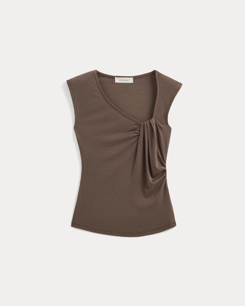 Asymmetrical Top in Butterluxe | Deep Taupe
