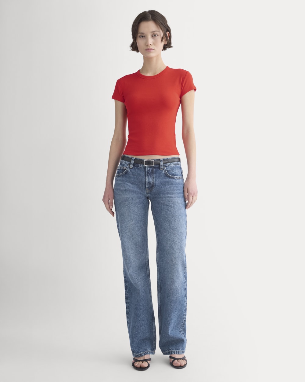 RetroSoft Cotton Crew | Fiery Red