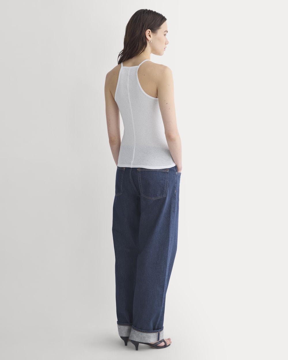Tissue Narrow Racerback Tank | White