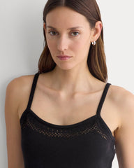 Lace-Knit Cami | Black