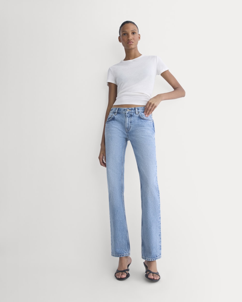 Everlane x Elena Bonvicini Highland Low-Rise Cigarette Jean | Crystal Cove Indigo