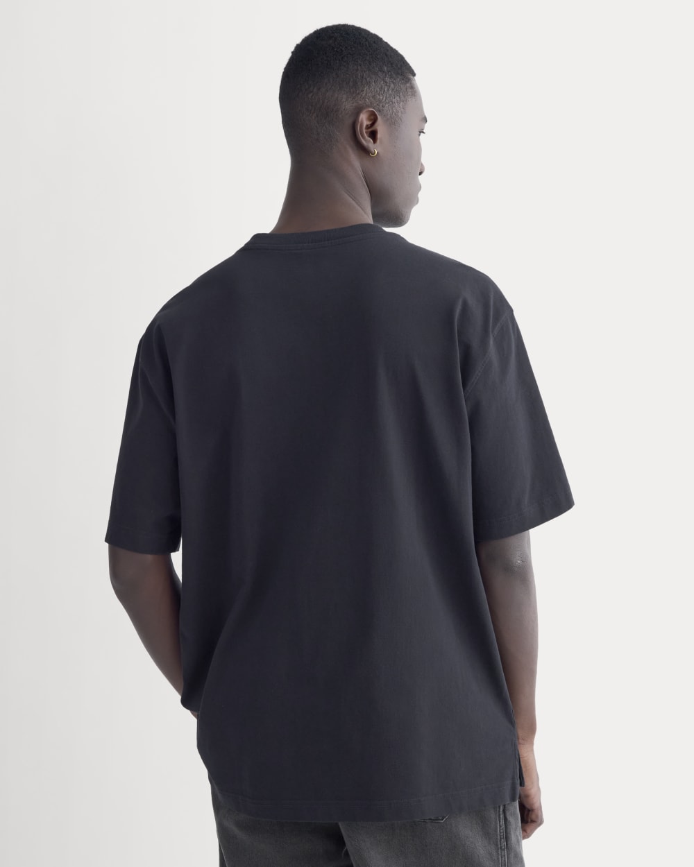 Oversized Midweight Tee | Black