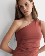 One-Shoulder Top | Henna Red