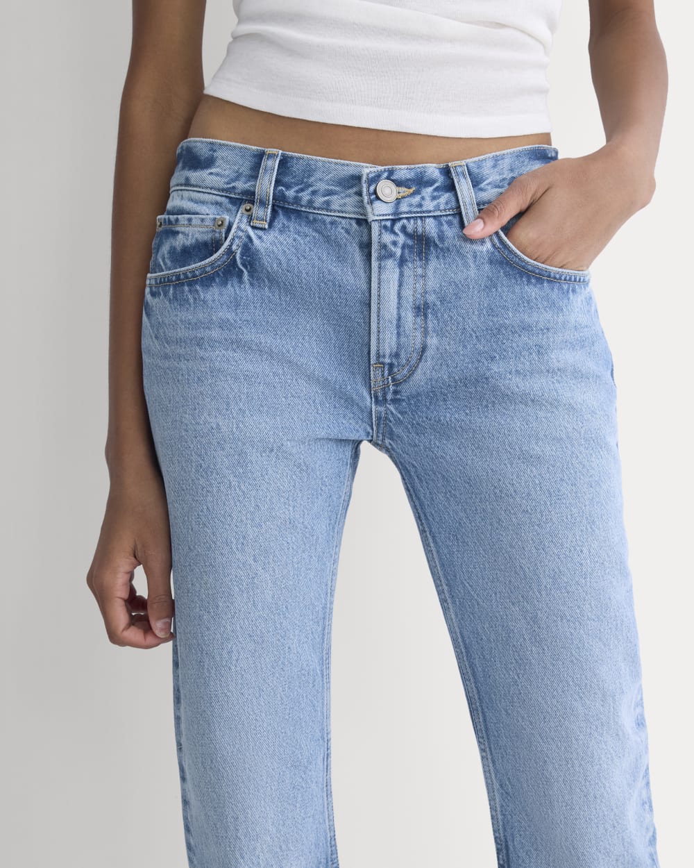 Everlane x Elena Bonvicini Highland Low-Rise Cigarette Jean | Crystal Cove Indigo