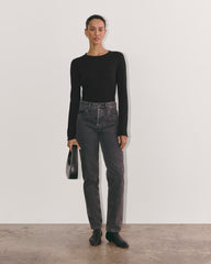 The Crew in Cotton Cashmere | Black