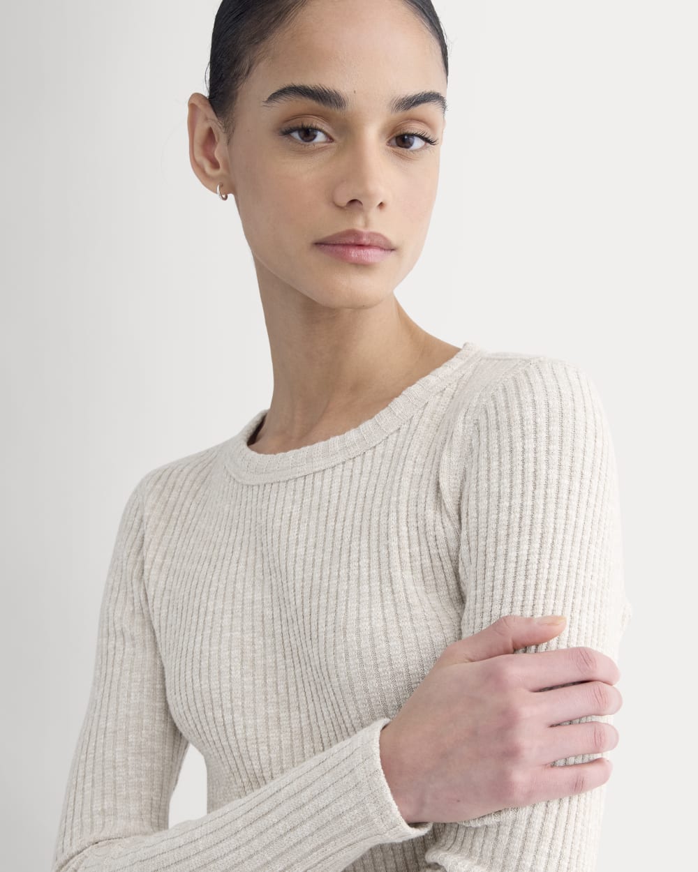 The Cozy Rib Long-Sleeve Tee | Peyote / Bone