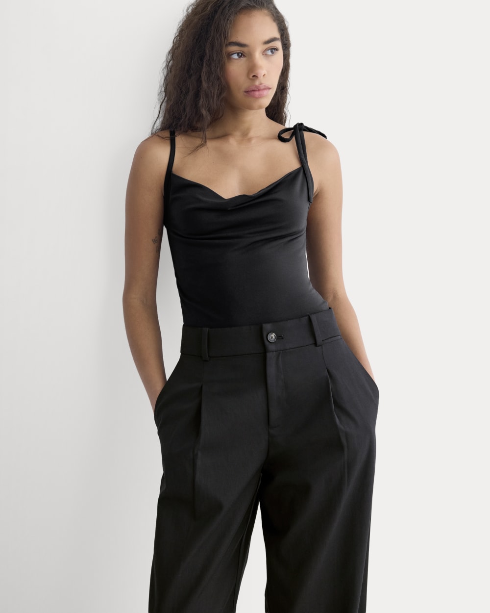 Tie-Shoulder Tank | Black