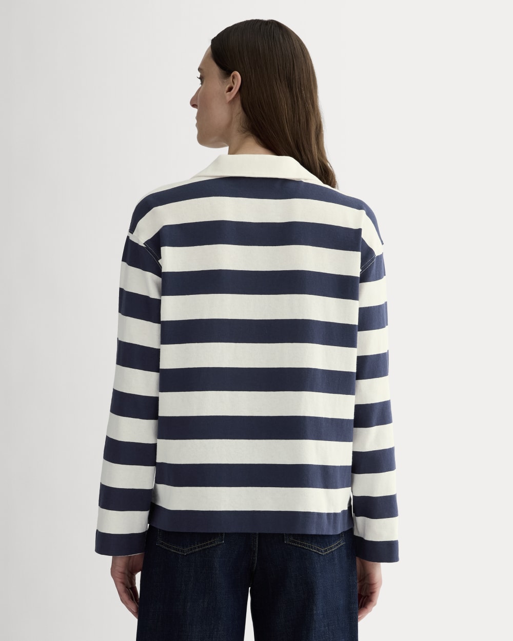 The Mariner Rugby Top | Navy / Bone