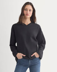 Retro V-Neck Jersey | Black