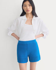 Open-Knit Short in Everyday Cotton | Imperial Blue