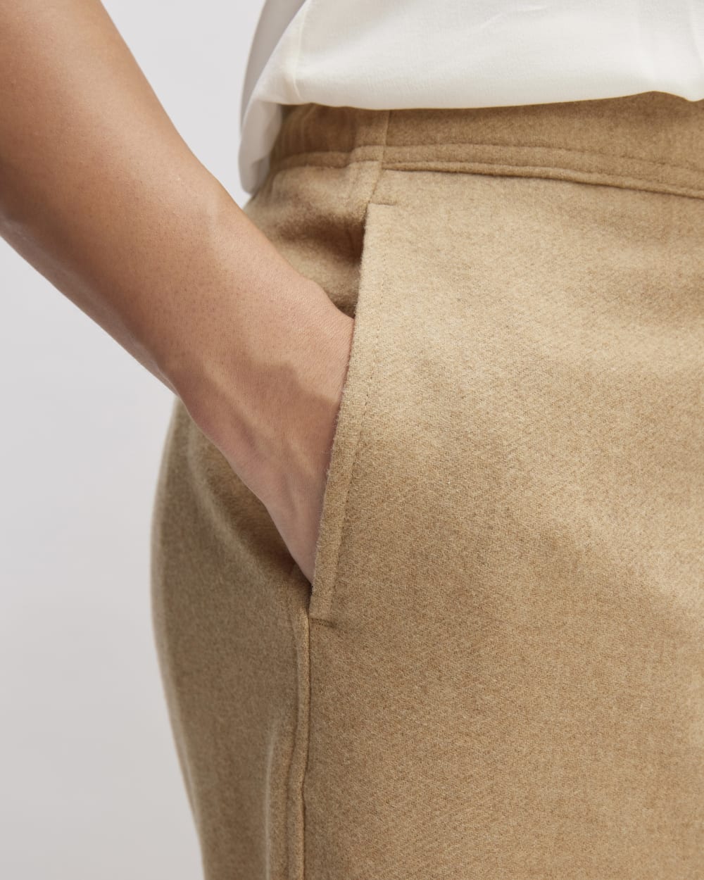 The Wool Flannel Pull-On Pant | Tiger's Eye