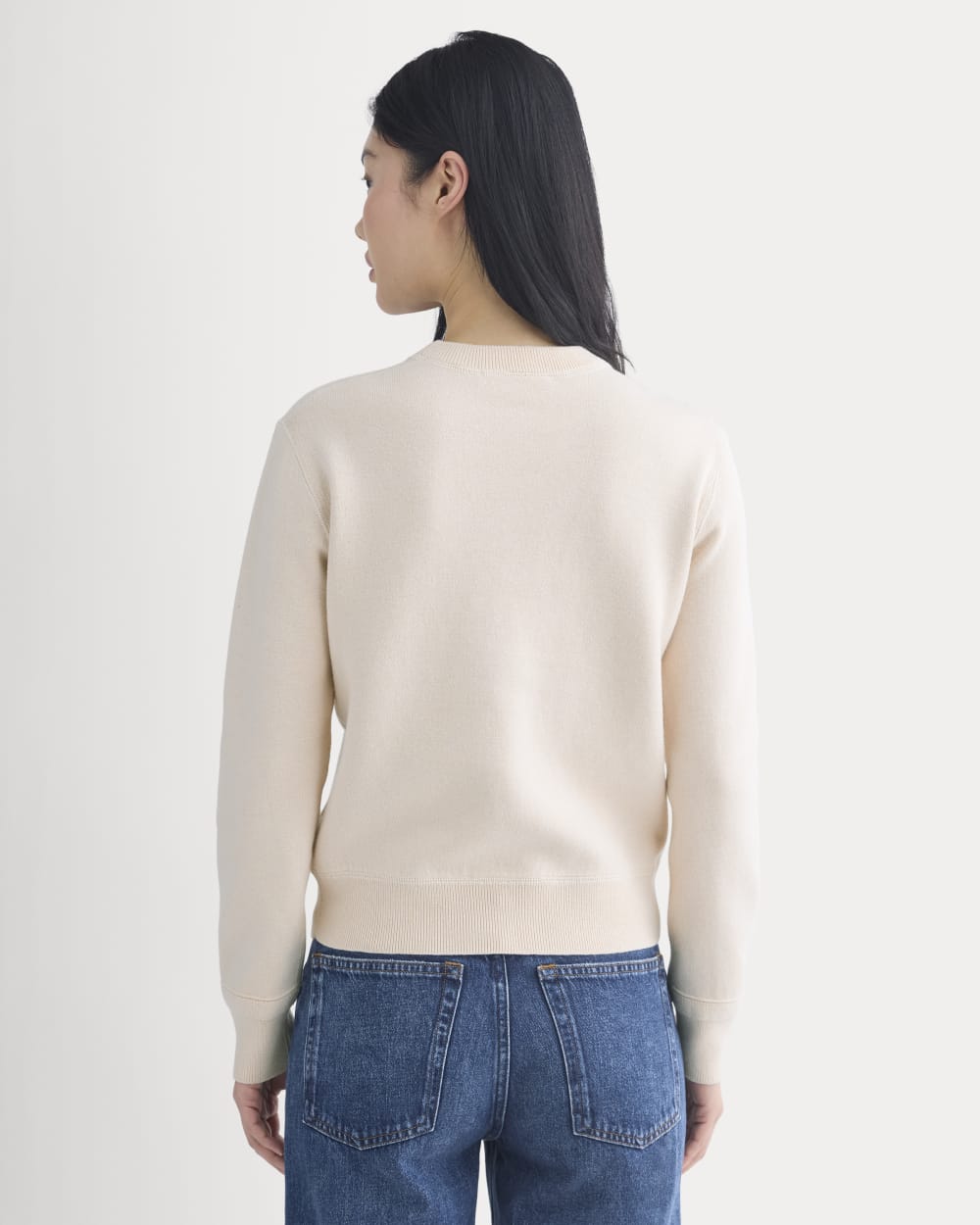 Double Knit Crew in Cotton Merino | Bone/Cream/Sand/Light Camel