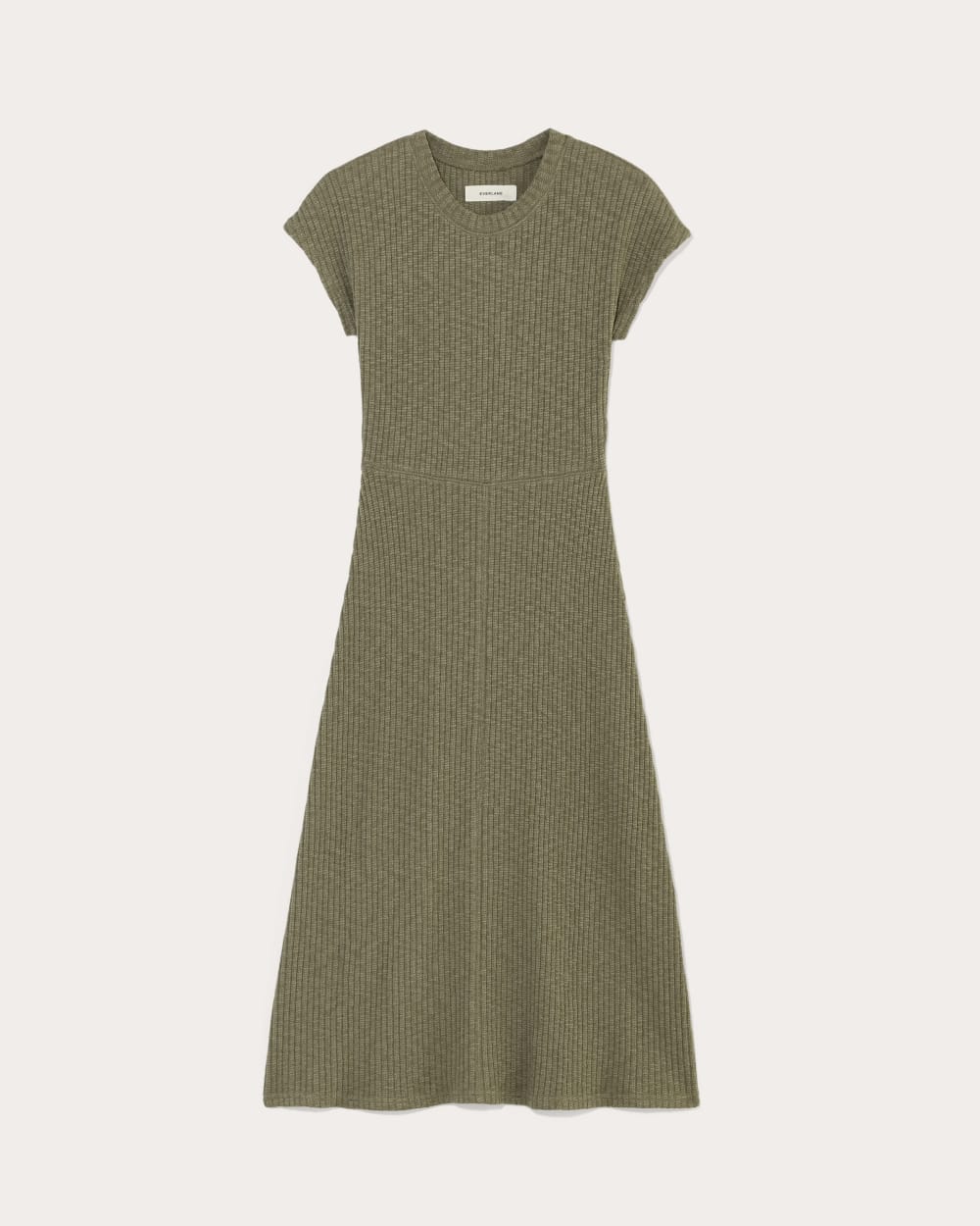 The Rib-Knit Cap-Sleeve Midi Dress | Kalamata