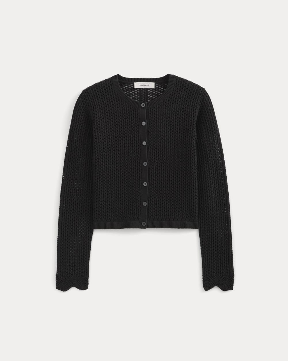 Lace-Knit Cardigan | Black