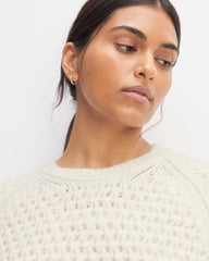 The Cloud Oversized Textured Crew | Bone