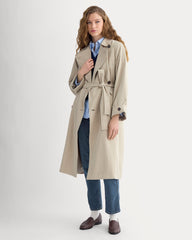 Drapey Twill Trench | Trench Coat Khaki